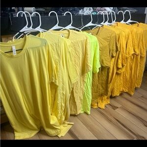Yellow unisex T-shirt lot blank wholesale tees Mustard Soft Shirts Unisex